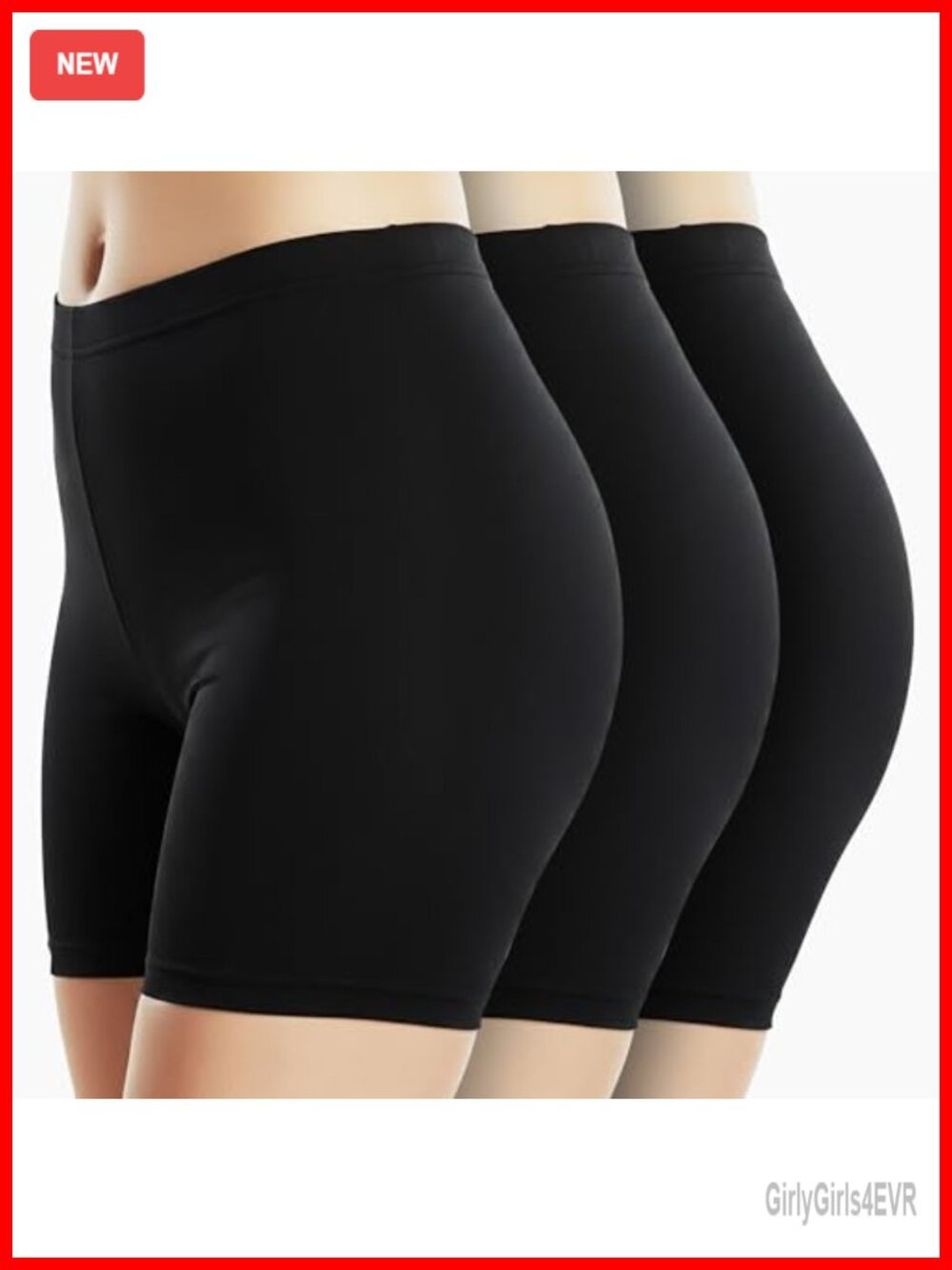 3 Pack Slip Shorts Under Dress Cotton Biker Anti Chafing Shapewear